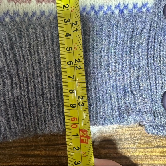 Vintage Highland Home Industries Scotland 100% New Wool Fair isle Cardigan - Picture 10 of 11